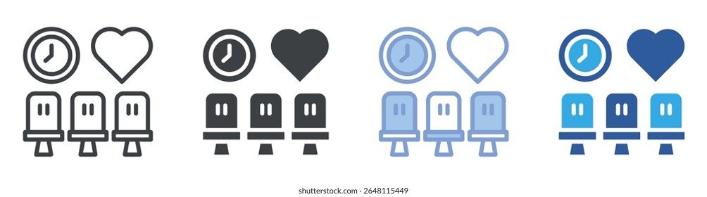 Conjunto de iconos de paciencia colección de estilo múltiple