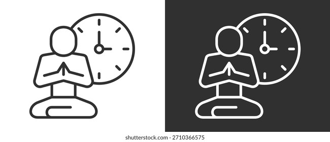 Conjunto De Iconos De Paciencia Colección De Vector Aislado En Blanco Y Negro