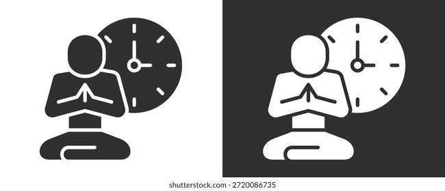 Conjunto De Iconos De Paciencia Colección De Vector Aislado En Blanco Y Negro