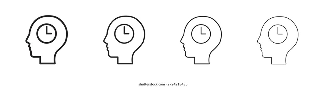 Conjunto de iconos de paciencia Vector eps10. ilustración, Plantilla de pictograma de símbolo de logotipo