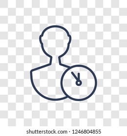 patience icon. Trendy linear patience logo concept on transparent background from General collection
