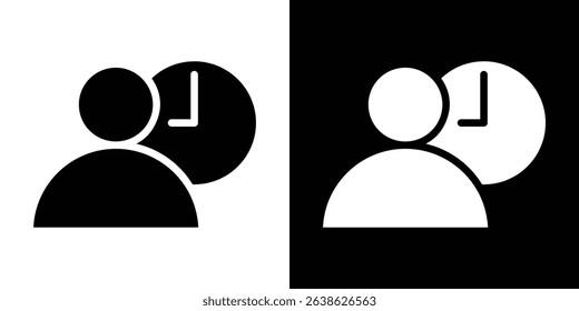 Patience icon Vector in flat style. Collection silhouettes