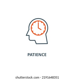 Patience Icon Vector Illustration Concept Isolated On White Background Used For Web And Mobile