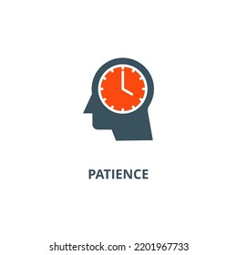 Patience Icon Vector Illustration Concept Isolated On White Background Used For Web And Mobile