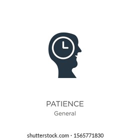 Patience icon vector. Trendy flat patience icon from general collection isolated on white background. Vector illustration can be used for web and mobile graphic design, logo, eps10