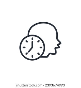 patience icon. vector.Editable stroke.linear style sign for use web design,logo.Symbol illustration.