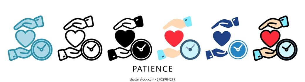 Patience Mini Illustration Icon. Use For Modern Concept, Print, Ui, Ux Kit, Web And App Development. Vector Related To Business Finance, Management And More
