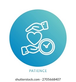 Patience Mini Illustration Icon. Use For Modern Concept, Print, Ui, Ux Kit, Web And App Development. Vector Related To Business Finance, Management And More