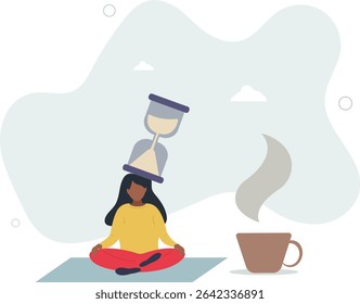 Patience time, practice to concentrate and wait for success, being professional calm and mindfulness thinking, endurance concept. character life .