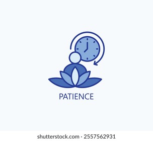 Patience vector, icon or logo sign symbol illustration