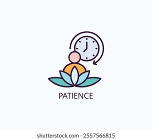 Patience Vector, Icon Or Logo Sign Symbol Illustration