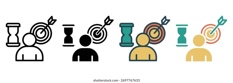 Icono de Web de paciencia colección de estilo múltiple