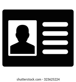 Patient Account vector icon. Style is flat symbol, black color, rounded angles, white background.