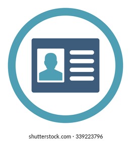 Patient Account vector icon. Style is bicolor flat rounded symbol, cyan and blue colors, rounded angles, white background.