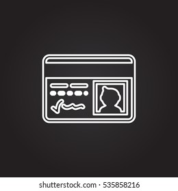 Patient Account vector icon. Style is flat symbol, black color, rounded angles, white background.

