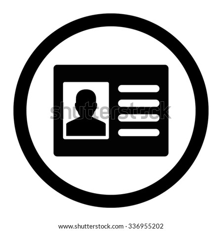 Patient Account vector icon. Style is flat rounded symbol, black color, rounded angles, white background.