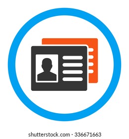 Patient Accounts vector icon. Style is flat rounded symbol, bright colors, rounded angles, white background.