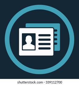 Patient Accounts vector icon. Style is bicolor flat rounded symbol, blue and white colors, rounded angles, dark blue background.