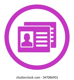 Patient Accounts vector icon. Style is flat rounded symbol, violet color, rounded angles, white background.