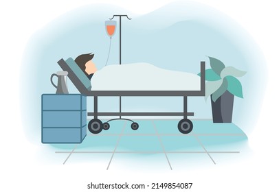 Patient Admit Hospital Geting Rest Good Stock Vector (Royalty Free ...