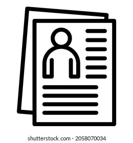 Patient Archive Icon Outline Vector. Medical Record. Health History