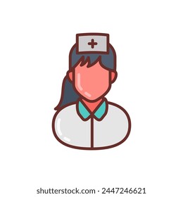 Patient Attendant icon in vector. Logotype
