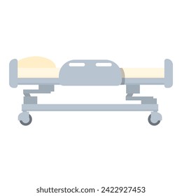 Patient bed icon cartoon vector. Hospital equipment. Nurse helping