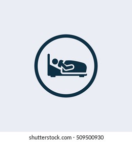 patient bed icon hospitalization