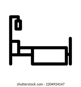 patient bed icon or logo isolated sign symbol vector illustration - high quality black style vector icons
