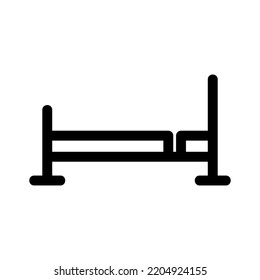 icono de cama de paciente o logotipo símbolo de signo aislado ilustración vectorial de alta calidad estilo negro iconos vectoriales

