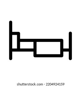 icono de cama de paciente o logotipo símbolo de signo aislado ilustración vectorial de alta calidad estilo negro iconos vectoriales
