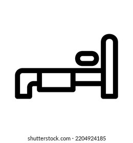 icono de cama de paciente o logotipo símbolo de signo aislado ilustración vectorial de alta calidad estilo negro iconos vectoriales
