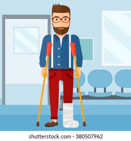 Patient with broken leg.