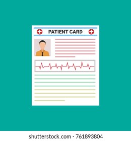 Patient card concept. Vector illustration.