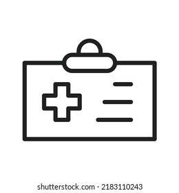 Patient Card icon vector image. Can also be used for Physical Fitness. Suitable for mobile apps, web apps and print media.