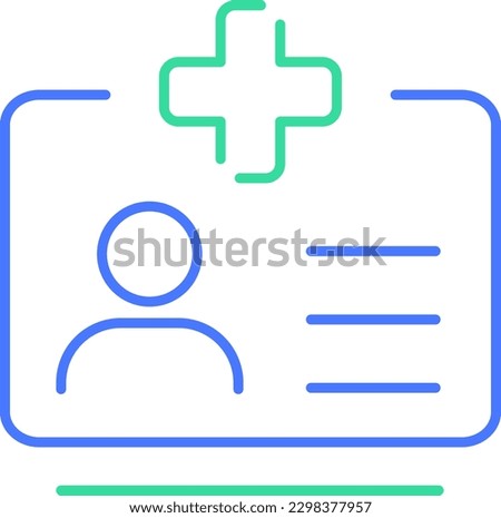 Patient card line icon Set is designed with suitable visuals for all medical and healthcare