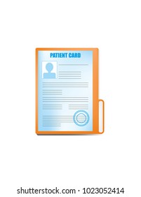 Patient card white background