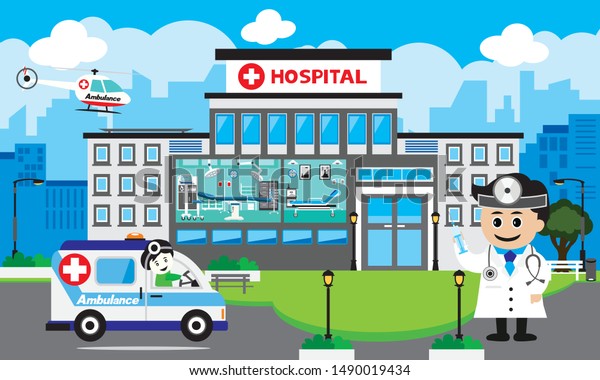 Patient Care Concept Vector Doctor Team Stock Vector (Royalty Free ...