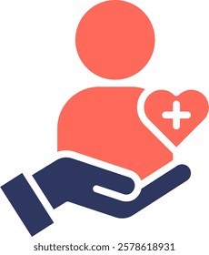 Patient Care Icon Mixed Vector Illustration
