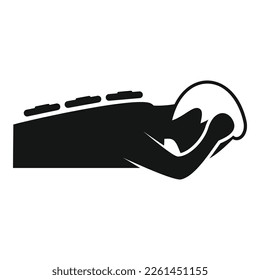 Icono de cuidado del paciente vector simple. Masaje de tratamiento. Deportes