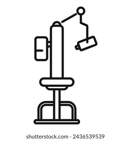 Patient care scan icon outline vector. Human machine. Hospital examination