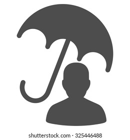 Patient Care vector icon. Style is flat symbol, gray color, rounded angles, white background.