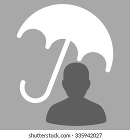 Patient Care vector icon. Style is bicolor flat symbol, dark gray and white colors, rounded angles, silver background.