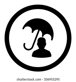 Patient Care vector icon. Style is flat rounded symbol, black color, rounded angles, white background.