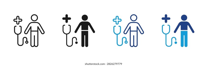 Patient Care Web icon with multiple style collection