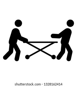 Patient carriage vector element, pictograms.