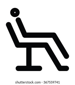 Patient Chair Bold Line Vector Icon