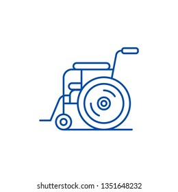 Patient chair line icon concept. Patient chair flat  vector symbol, sign, outline illustration.