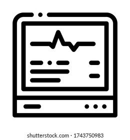 Symbol für die Patientenkarte Kartenzeichen des Patienten. Kontursymbol