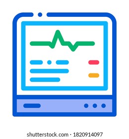 patient chart card icon vector. patient chart card sign. isolated contour symbol illustration